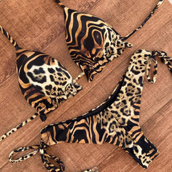 Sexy Leopard Split Bikini