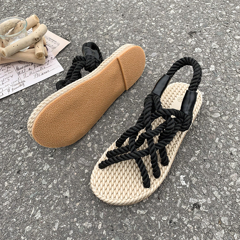 Women's Flat Espadrille Sandals for Stylish and Casual Beach Wear