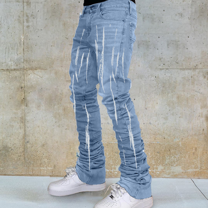 Trendy street hip-hop tie-dye trendy jeans