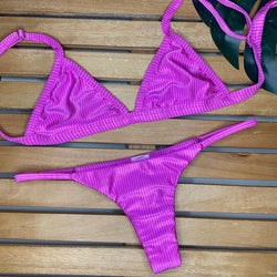 Resort style solid color bikini