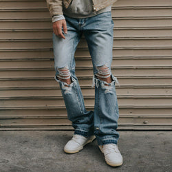 Street Wash Ripped Casual Jeans