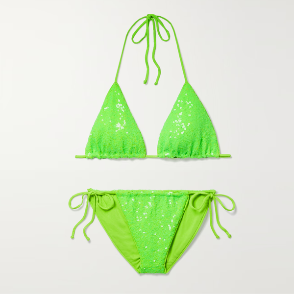 Sequin Material Fashion Sexy Bikini Set