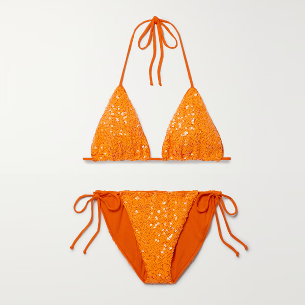 Sequin Material Fashion Sexy Bikini Set