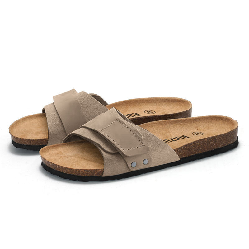 Youth Casual Cork Slippers with Rubber Sole