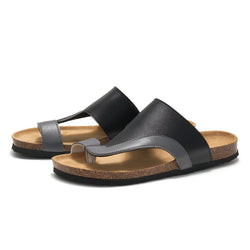 Trendy Men’s Cork Sandals with Rubber Sole for Beach and Casual Wear
