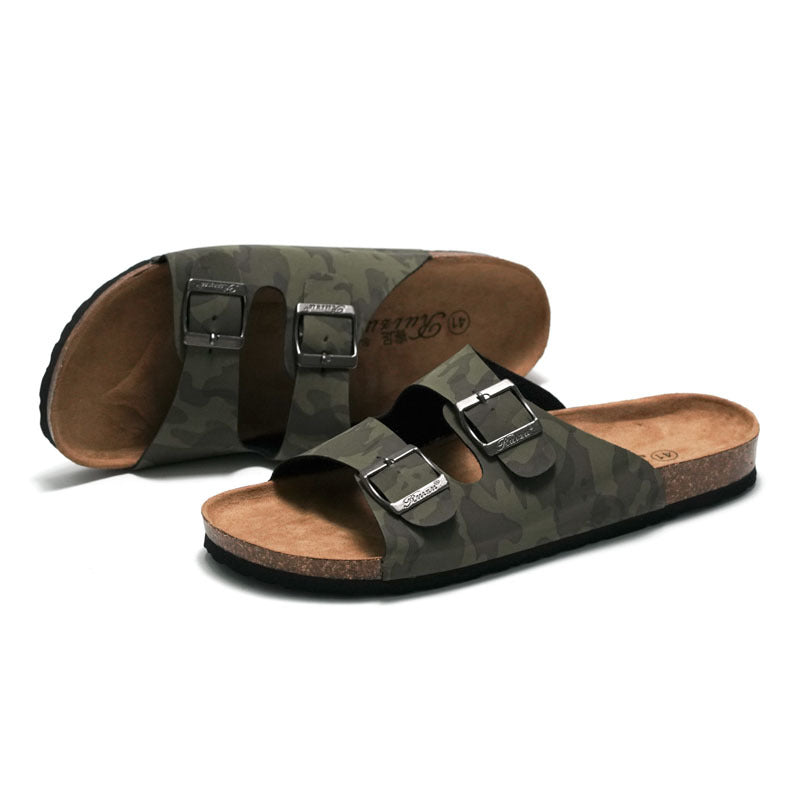 Camouflage Cork Sandals for Youth