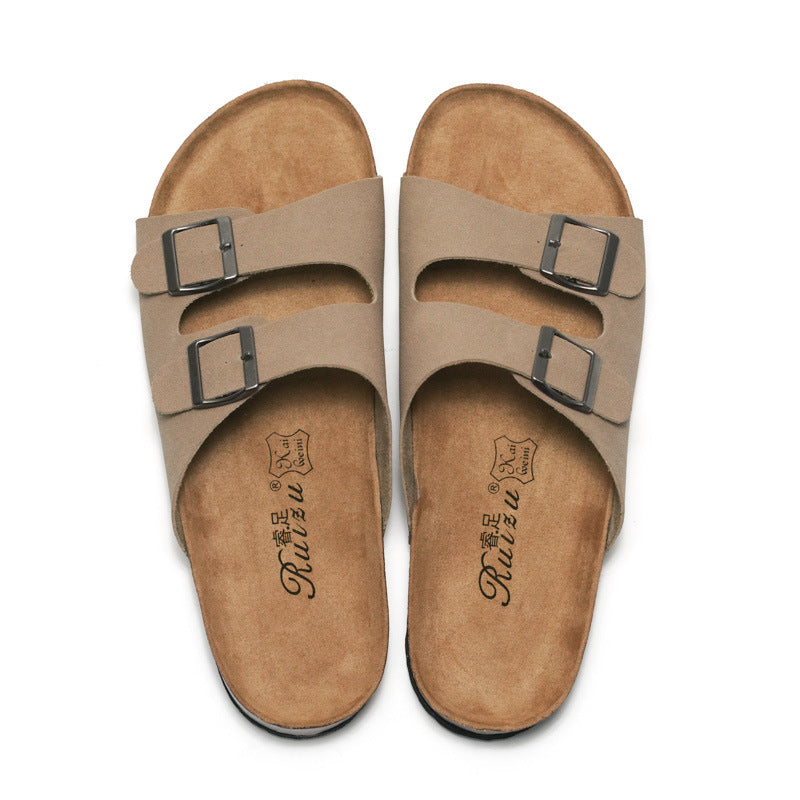 Men’s and Women’s Cork Slippers for Spring and Summer