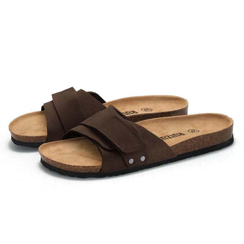 Youth Casual Cork Slippers with Rubber Sole