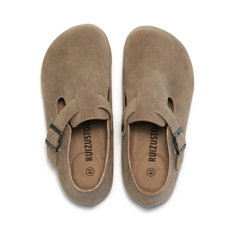 Stylish Unisex Suede Cork Loafers for Casual Wear and Beach