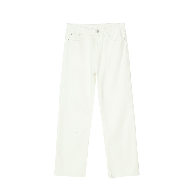 Mud yellow retro jeans slim-fit trousers