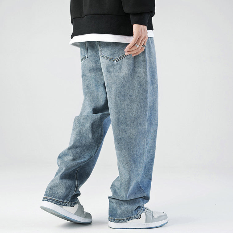Japanese Washed Loose Straight Jeans