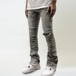 Tide brand retro straight ripped jeans