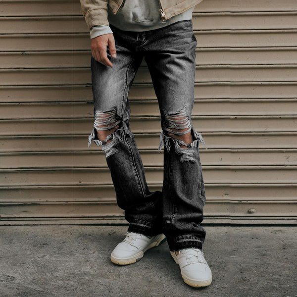 Street Wash Ripped Casual Jeans