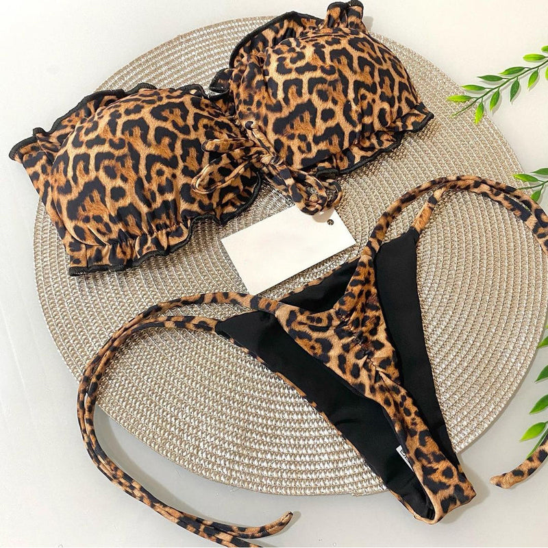 Fashion leopard print bikini
