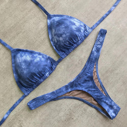 Casual tie-dye two-piece bikini