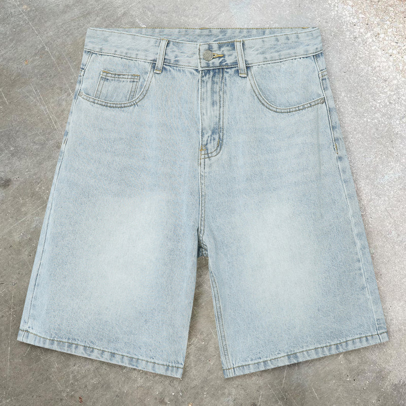 Casual Loose Distressed Denim Shorts Cropped Pants