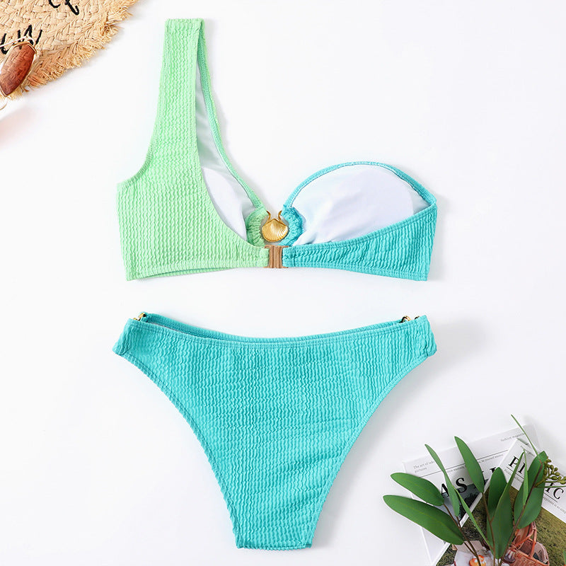 Simple Ring Accessories Ladies Two-Piece Swimsuit