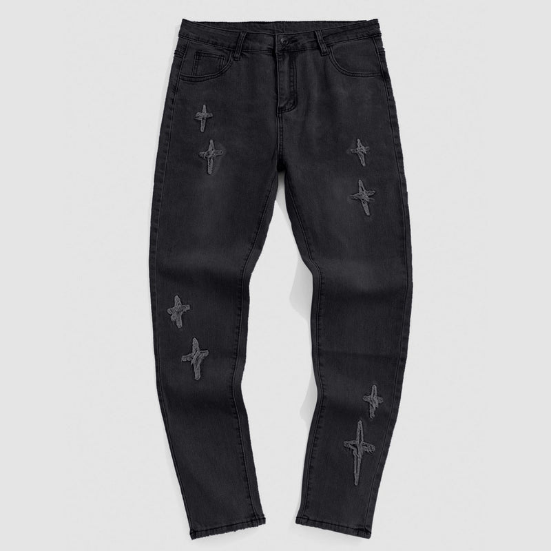 Patch cross star jeans